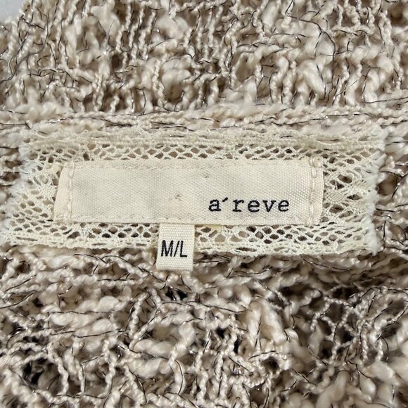 Boho Metallic Crochet Knit Tunic Top M/L Layer Gold Black Chiffon Hem Dark Fairy - Picture 16 of 16